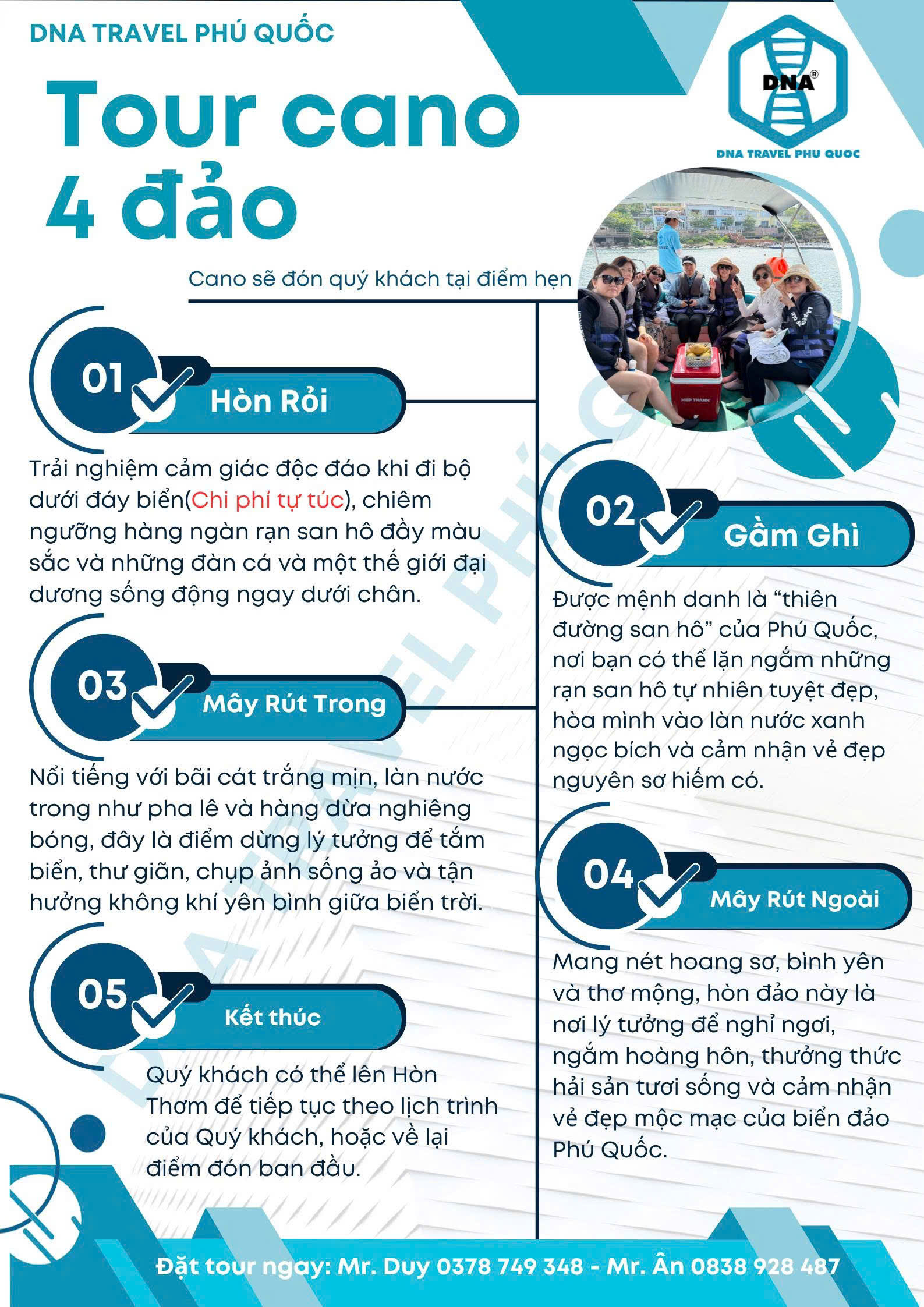 TOUR CANO 4 ĐẢO PHÚ QUỐC – TRẢI NGHIỆM THIÊN ĐƯỜNG BIỂN ĐẢO
